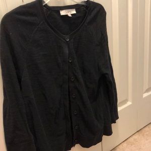 Loft black button up cardigan